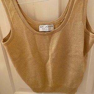 Gold knit St. John tank top
